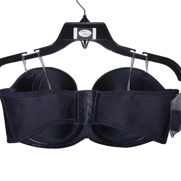 Vanity Fair® Beauty Back™ Strapless Bra Convertible straps Black size 38D NWOT - Picture 3 of 6